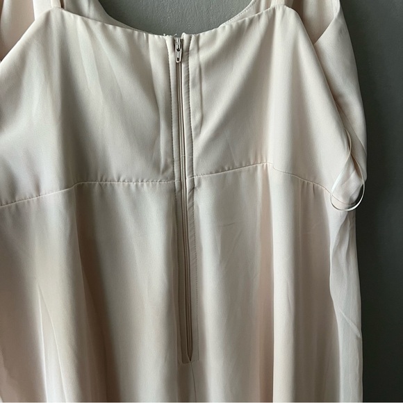 Birdy Grey Champagne Amy Chiffon Bridesmaid Dress Size 1X NWT - Picture 5 of 9